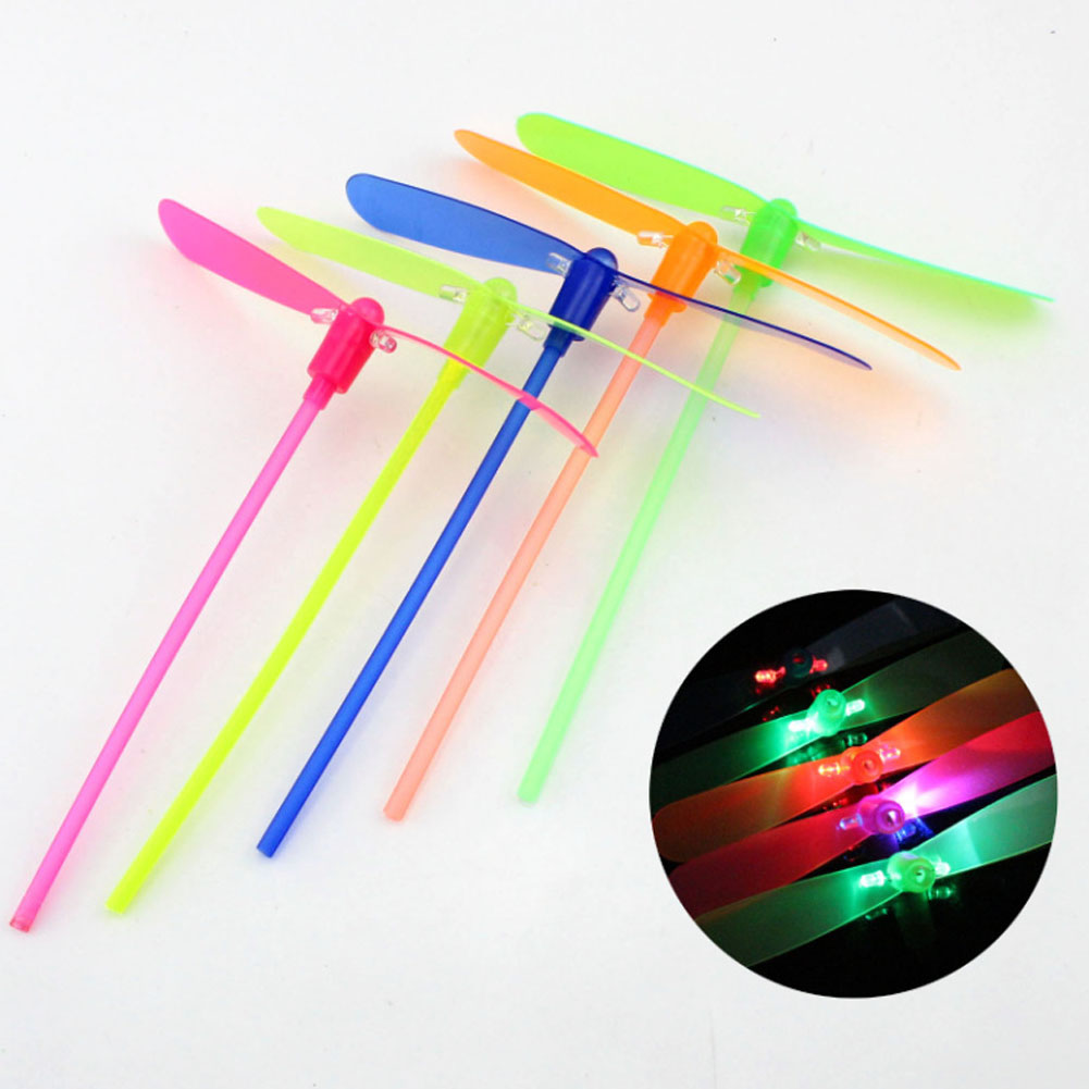 3set Flying Lights Toys LED Flash Bamboo Dragonfly Flying Rotor Led Toy Gift New Educational Toys