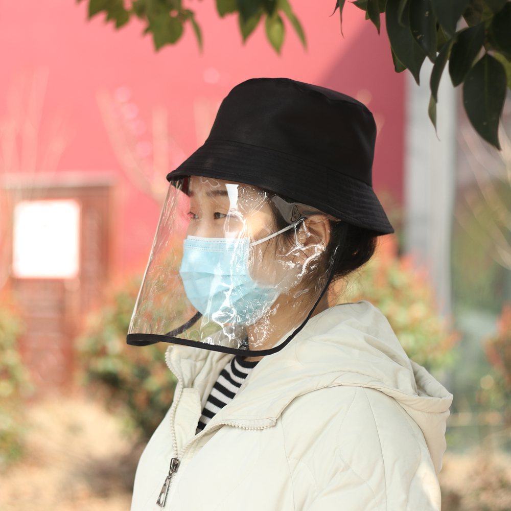 Anti-dust anti-fog hat Facial protective Cover cap Anti-spitting men basin cap fisherman bucket hat