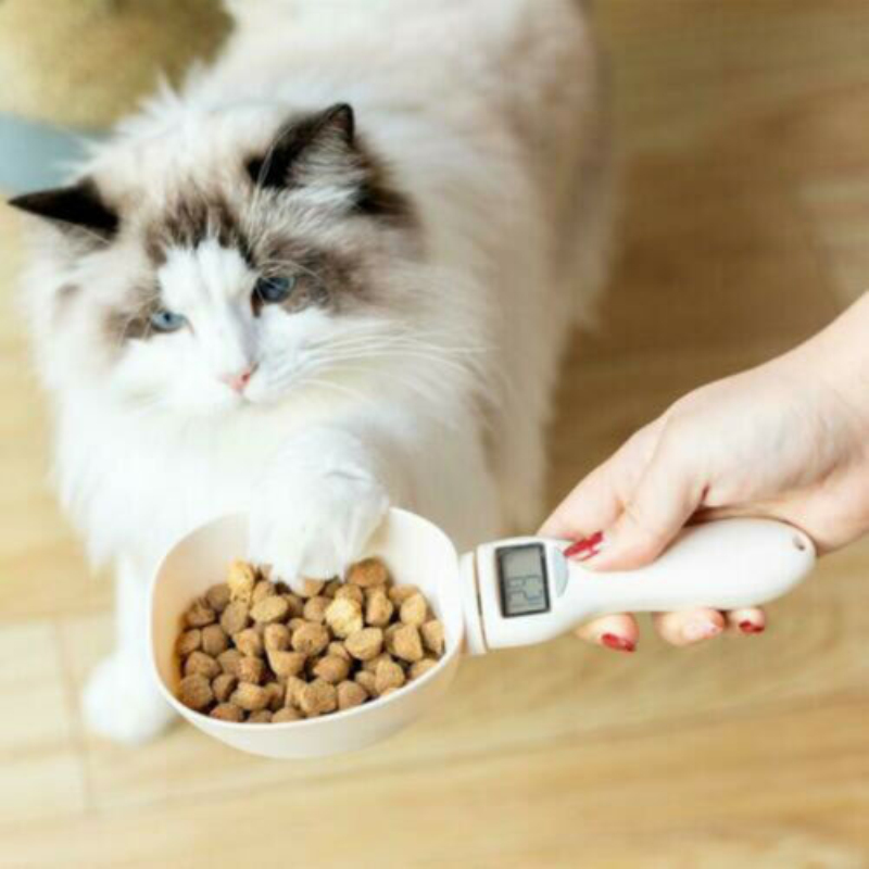 Food Measuring Scoop Cup Dog Cat Feeding Bowl creative Kitchen Spoon Scale 250ml pet