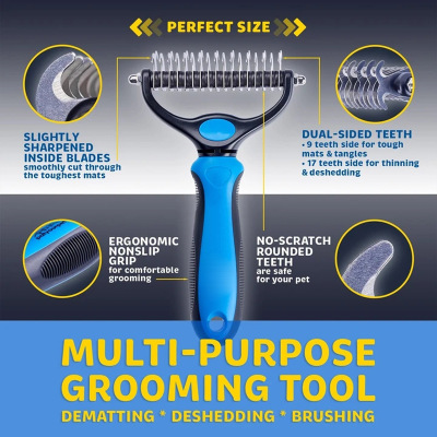 Hair Removal Comb For Dogs Cat Desmangler Skin Ornament Desmatador Brush Shearer Grooming Tool