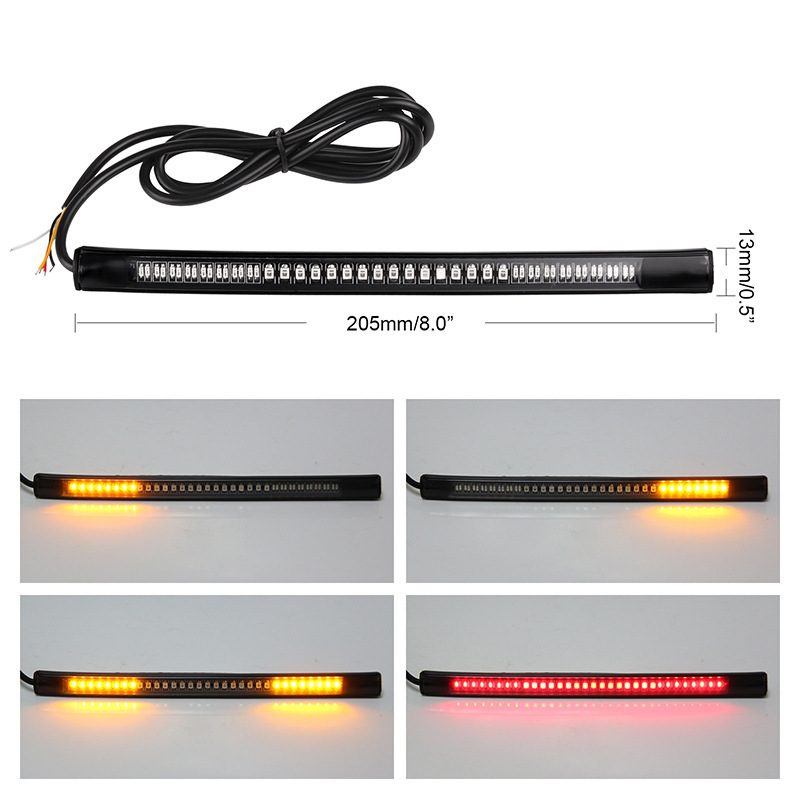 48 lights SMD motorcycle light bar LED brake light turn signal