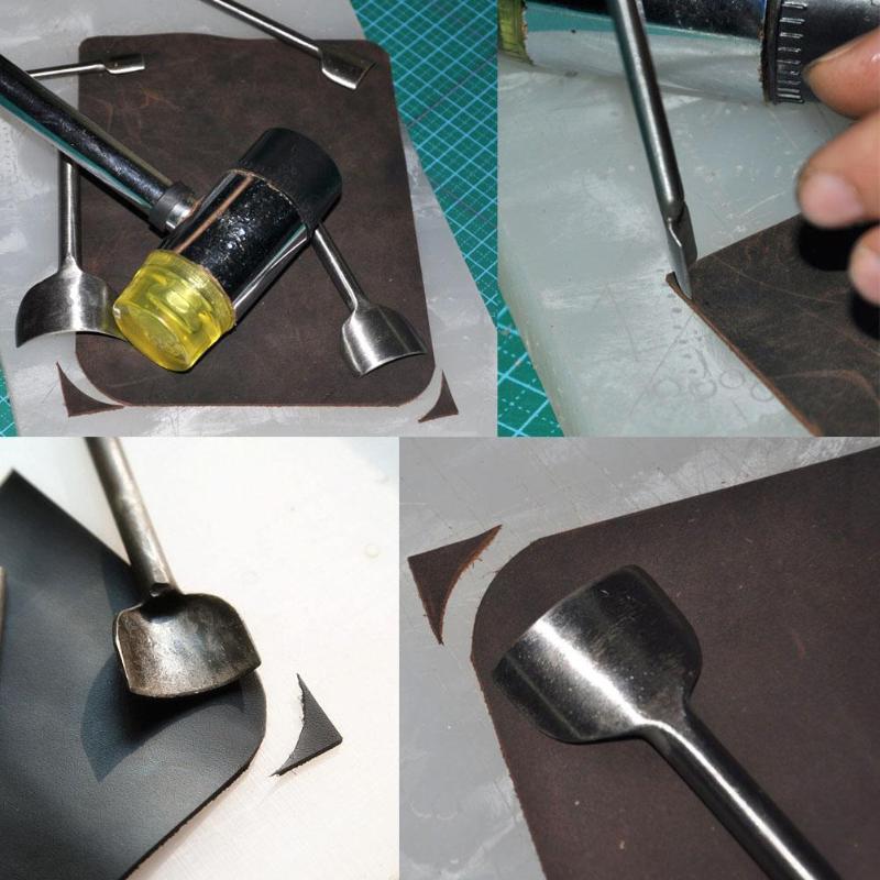 Half Round Leather Cutter Punch DIY Cut C Leather Cowhide Craft Tools