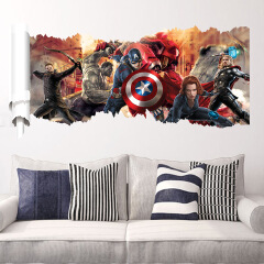 The Avengers Decorative paintings PVC mural water proof removable Wall Stickers