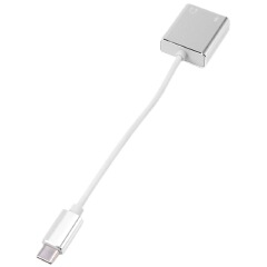 Connector Type-C Cable Sound Card Splitter External Adapter