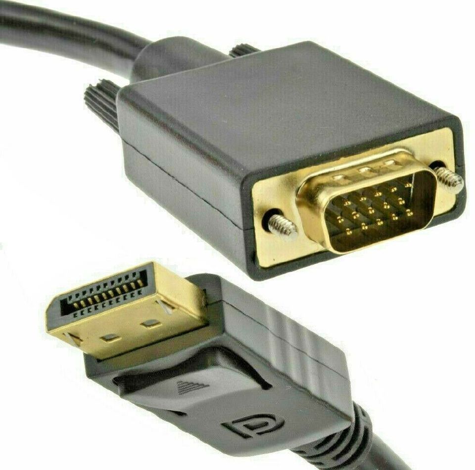 DisplayPort DP to VGA Cable Converter Adapter 4K UHD1080P HD