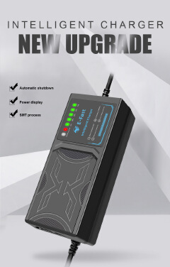 48V 20AH Electric vehicles Charger 7 lights display Power display Reverse protection Temperature protection Full shutdown