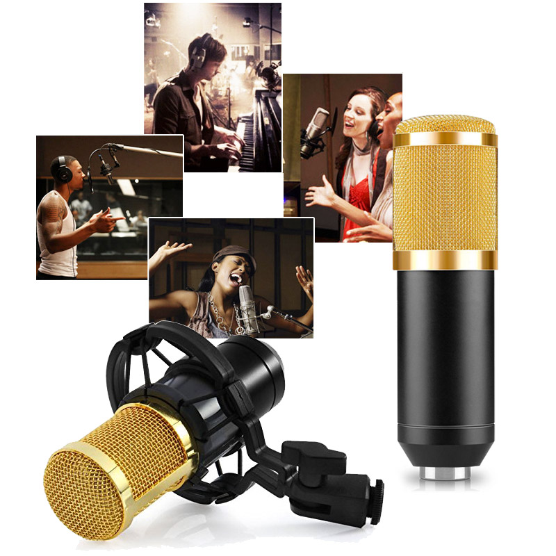 bm-800 Studio Condenser Microphone With Filter Phantom Power Mic Kits