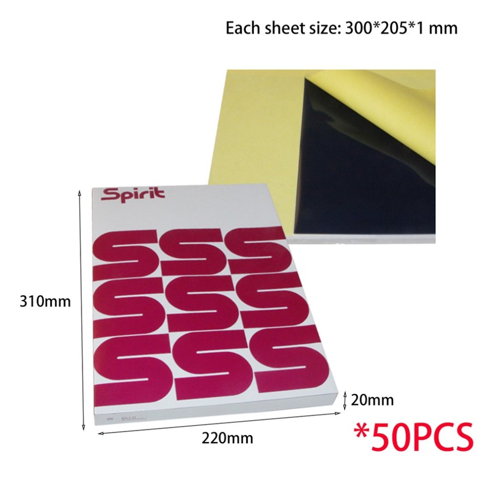 50pcs Tattoo Transfer Paper A4 Size Master Thermal Stencil Carbon Copier Paper For Tattoo Supply