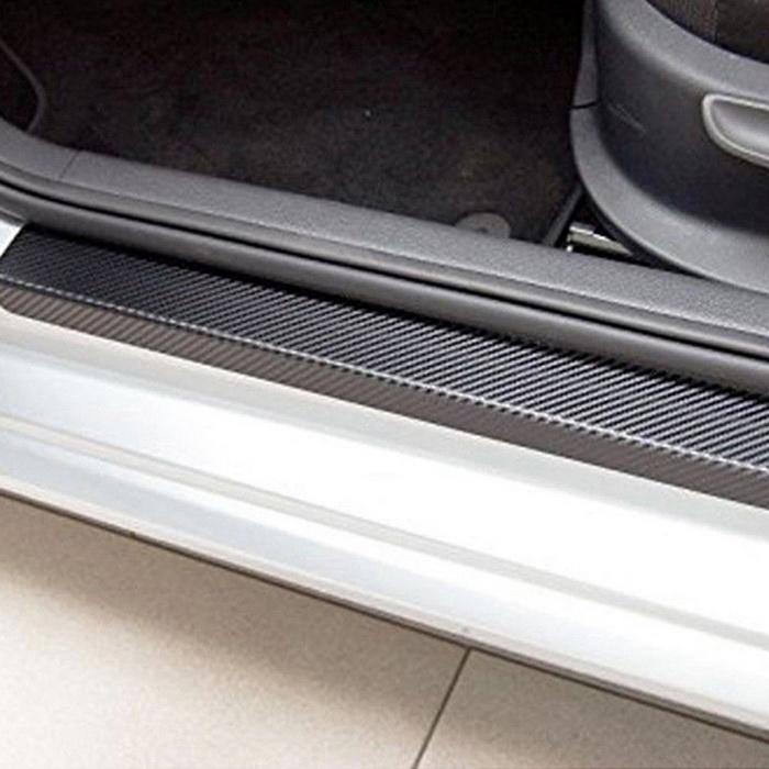 Car Stickers Universal Sill Scuff Anti Scratch Carbon Fiber Auto Door Sticker Decals Car Accessorie