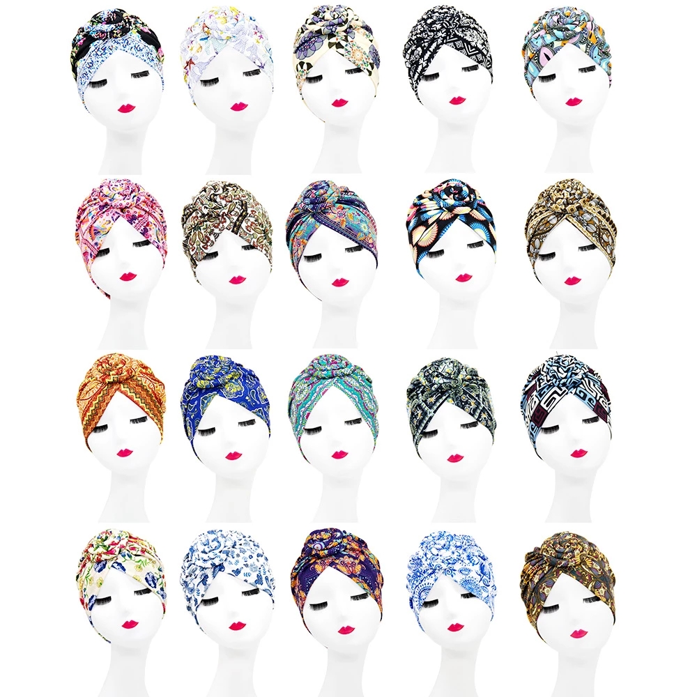 Muslim Scarf Women Cap Head Scarf Turban Caps Jijab Bonnet Bohemian Ethnic Inner Muslim Cap