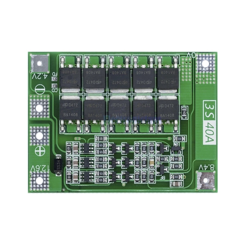 3S 40A BMS board 11.1V 12.6V 18650 Lithium Battery Protection Board Drive Drill 40A Current