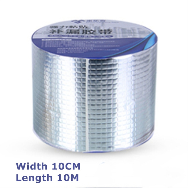 Waterproof Tape Aluminum Foil Thicken Butyl Tape Wall Crack Roof Duct Repair Adhesive Tape