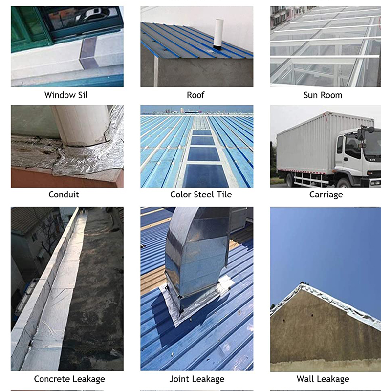 Waterproof Tape Aluminum Foil Thicken Butyl Tape Wall Crack Roof Duct Repair Adhesive Tape