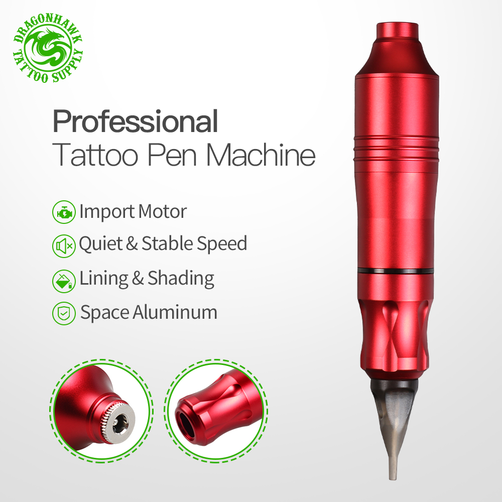 Tattoo Rotary Machine Pen Style Set Tattoo Kit LCD Power Pedal