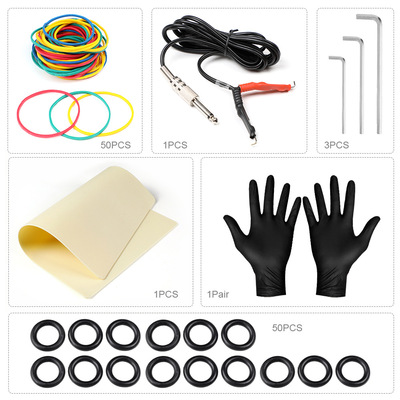 Complete Beginner Tattoo Kit Supplies Equipment Set 2 Coils Machine Guns 20 Color