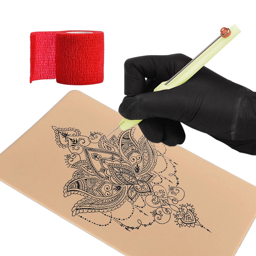 Hand Poke Stick Tattoo Kit DIY Tattoo Supply Tattoo Kit Power Supply Needle 13579RL With Gloves