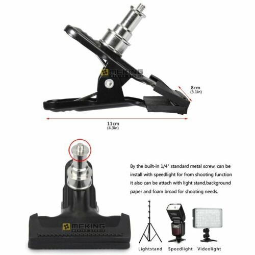 2pcs Photo Studio Light Stand Heavy Duty Strong Metal Clamp Bracket with 1/4" Screw 8cm X 11cm