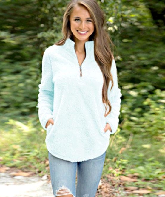 new lady autumn spring pure color blouse tops women casual leisure blouse tops