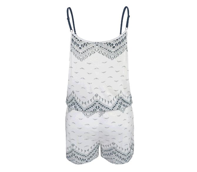 women floral print waist jumpsuit lady summer holiday strap tops vest casual leisure playsuit