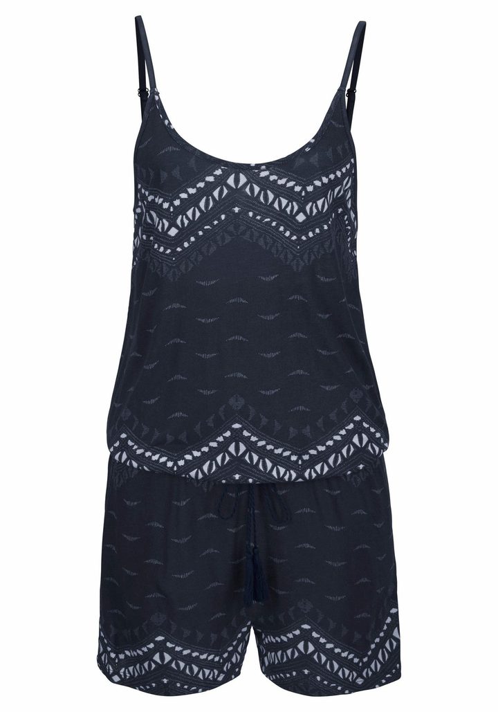 women floral print waist jumpsuit lady summer holiday strap tops vest casual leisure playsuit