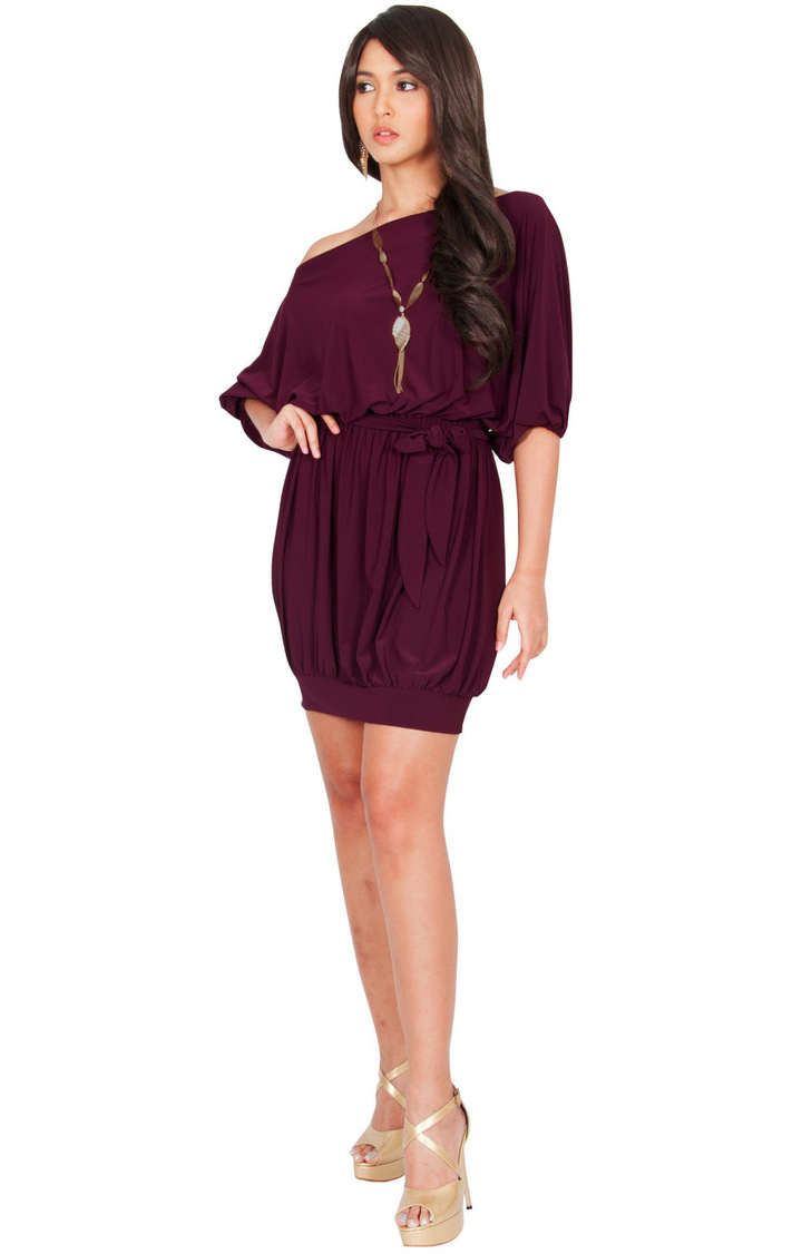 women casual mini dress sashes one-shoulder half sleeve dress spring evening party dress plus size