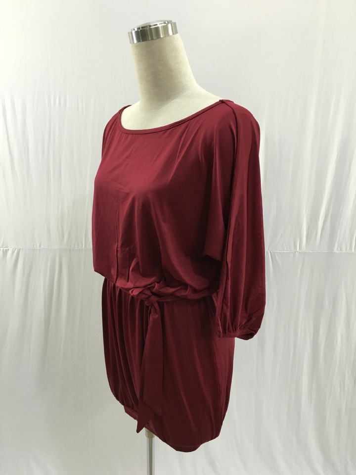 women casual mini dress sashes one-shoulder half sleeve dress spring evening party dress plus size