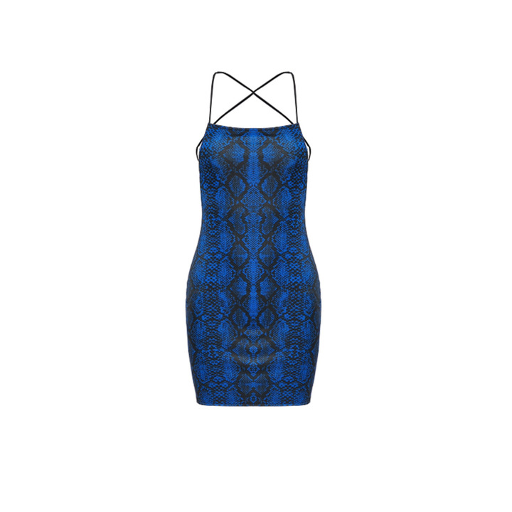 summer holiday strap dress night evenng party mini dress backless wrap hip floral print dress