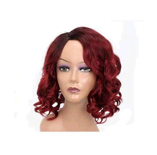 Red Lady Short Curly Wigs High Temperature Silk Head Cover Wig