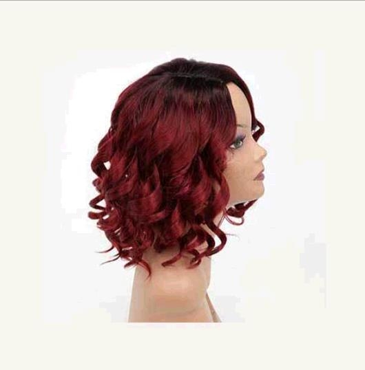 Red Lady Short Curly Wigs High Temperature Silk Head Cover Wig