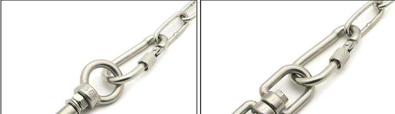 5PCS Stainless steel spring snap hoist rope hook wire rope belt nut snap with safety pin