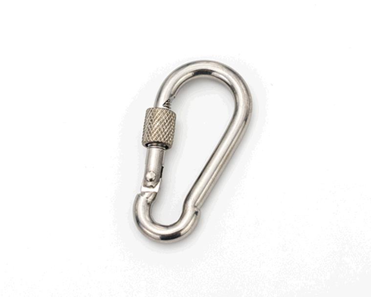 5PCS Stainless steel spring snap hoist rope hook wire rope belt nut snap with safety pin