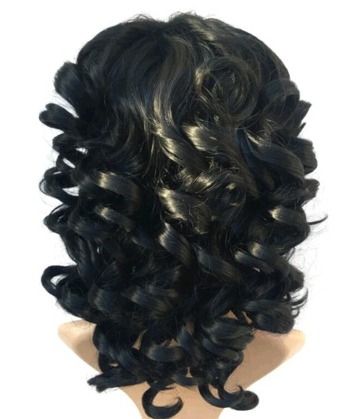 black short curly wavefront wigs street style women wigs