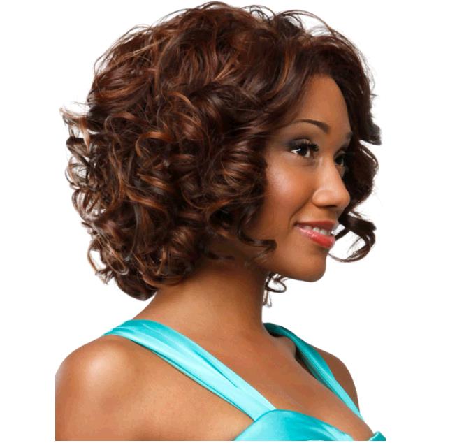 Ladies Fashionable Short Curly Wig Headset Women Wigs