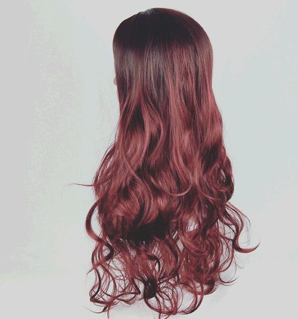 Wig Ladies Long Curly Hair Long Straight Hair Gradual Cost Colour Wigs