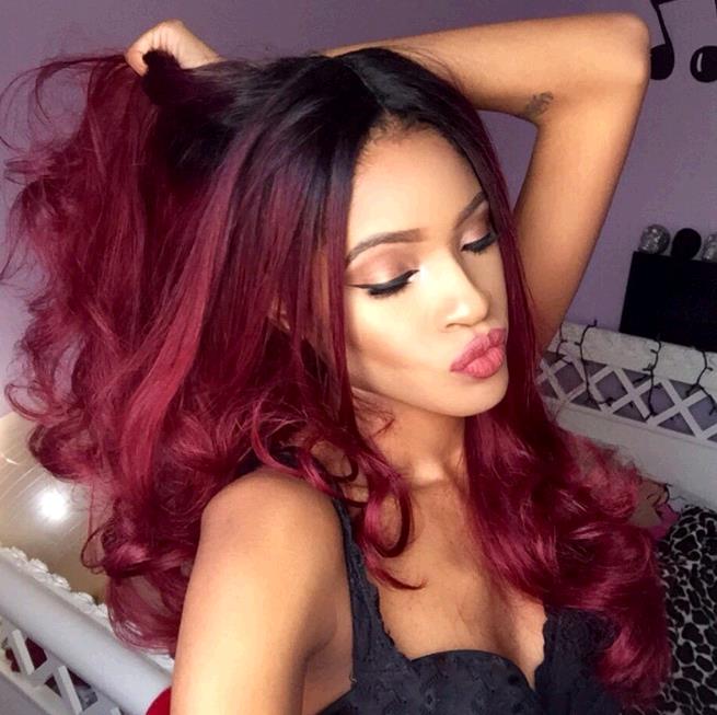 Wig Ladies Long Curly Hair Long Straight Hair Gradual Cost Colour Wigs