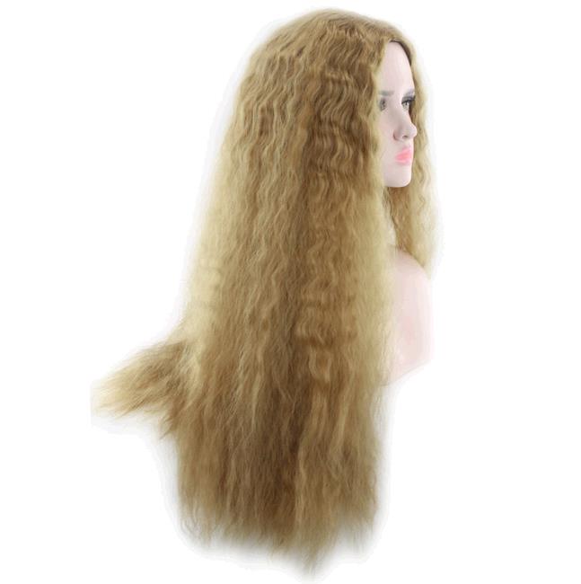Long Coil Wigs Foreign Women Cornseed Golden Explosive Small Curley Wig Headset