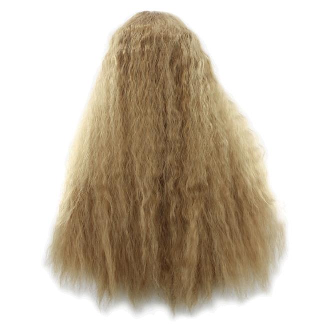 Long Coil Wigs Foreign Women Cornseed Golden Explosive Small Curley Wig Headset