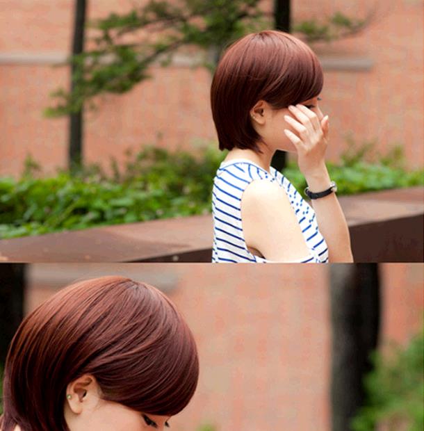 Woman Fresh Bobobo Headset Hair Wig Short Straight Wigs