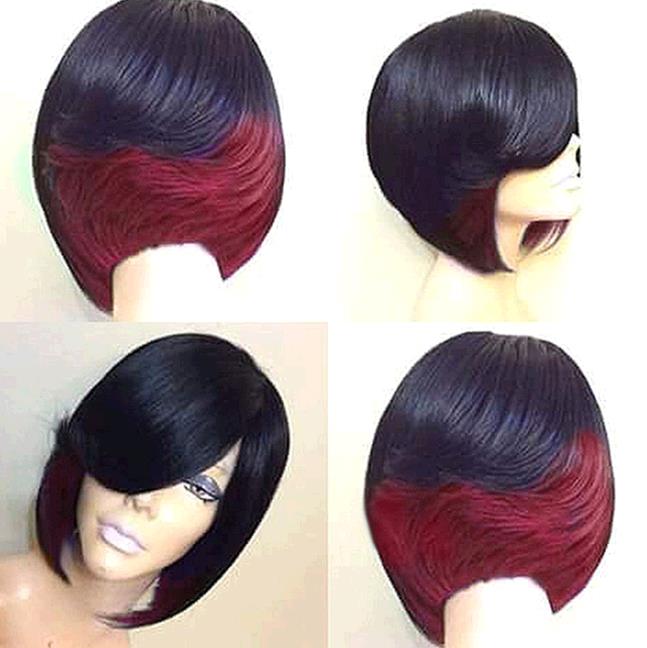 Wig Ladies Fashionable Natural High Temperature Resistant Wigs Silk Short Straight Hair Wig
