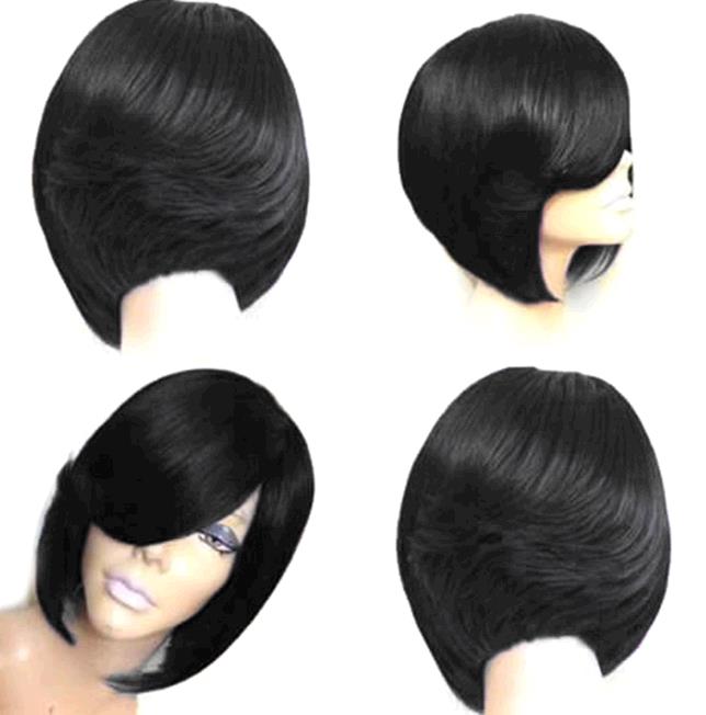 Wig Ladies Fashionable Natural High Temperature Resistant Wigs Silk Short Straight Hair Wig