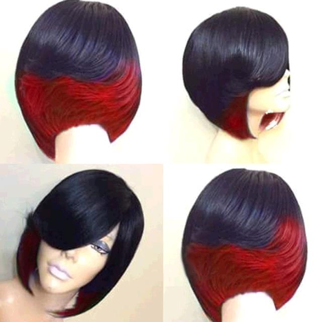 Wig Ladies Fashionable Natural High Temperature Resistant Wigs Silk Short Straight Hair Wig