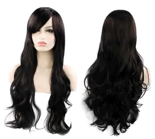 80 cm long curly cosplay role playing wigs mul-ti color curly wig