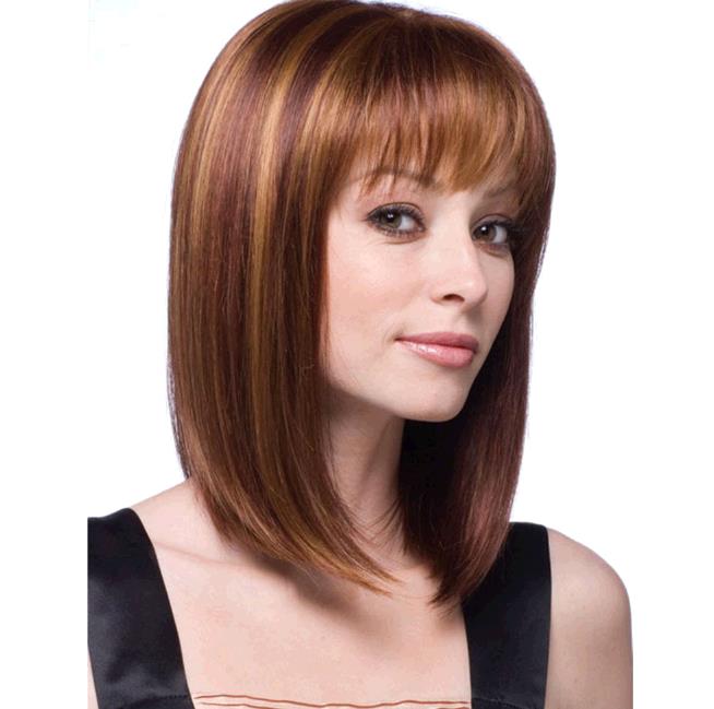 Wig Women Fashion Lifelike Natural Chemical Fiber Straight Hair Wigs Medium and Long Style