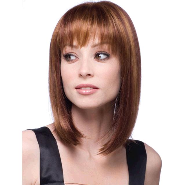 Wig Women Fashion Lifelike Natural Chemical Fiber Straight Hair Wigs Medium and Long Style