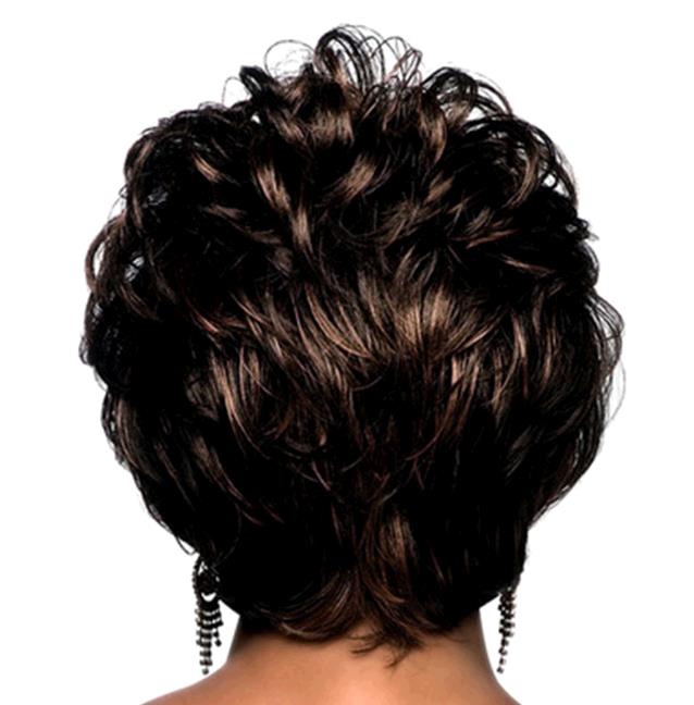 Women Fashion Slant Liuhai Wig Fluffy Pick-up Short Curly Hair Cover Wigs
