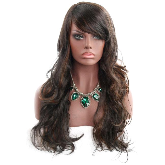 Wig Ladies Fashion Lifelike Natural Chemical Fiber Wigs Long Curly Hair Wig Headset