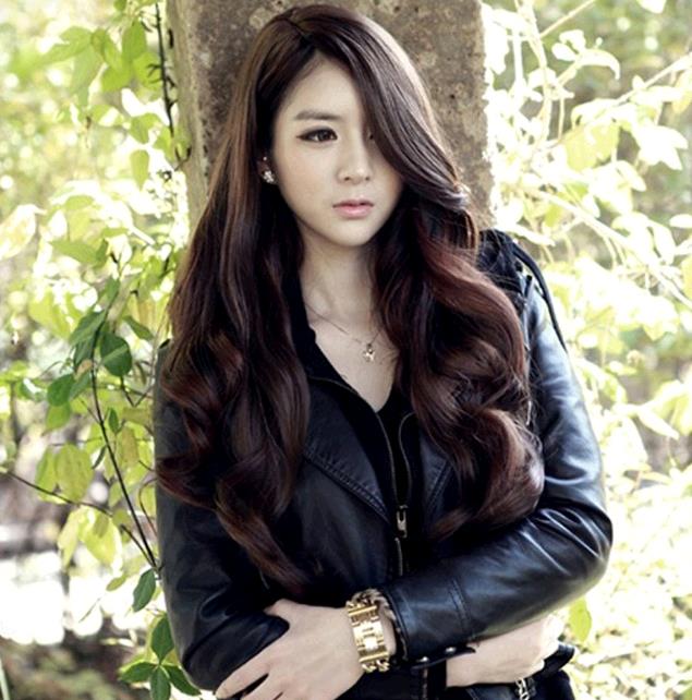 Wig Haiir Multicolored Medium-Long Curly Hair Chemicals Headset Wigs