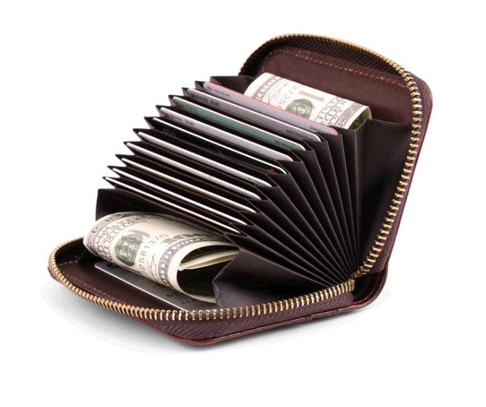 RFID anti-magnetic card wrapped cowhide multi-card wallet bag Retro Leather men's pocket wallets