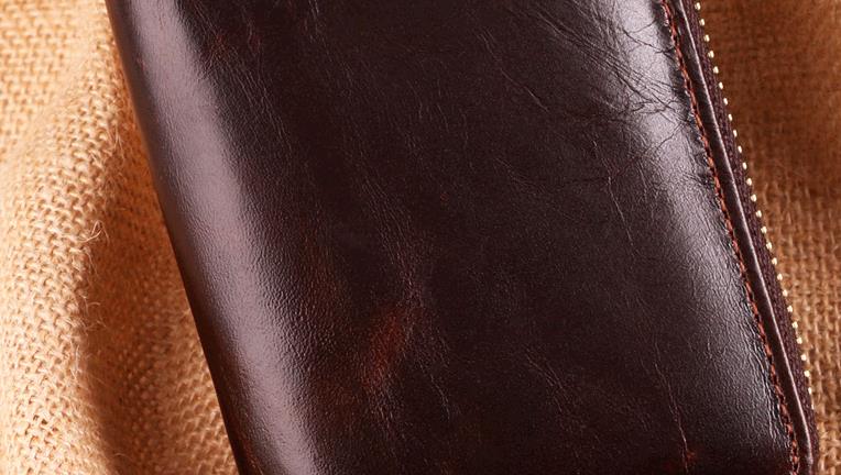 RFID anti-magnetic card wrapped cowhide multi-card wallet bag Retro Leather men's pocket wallets