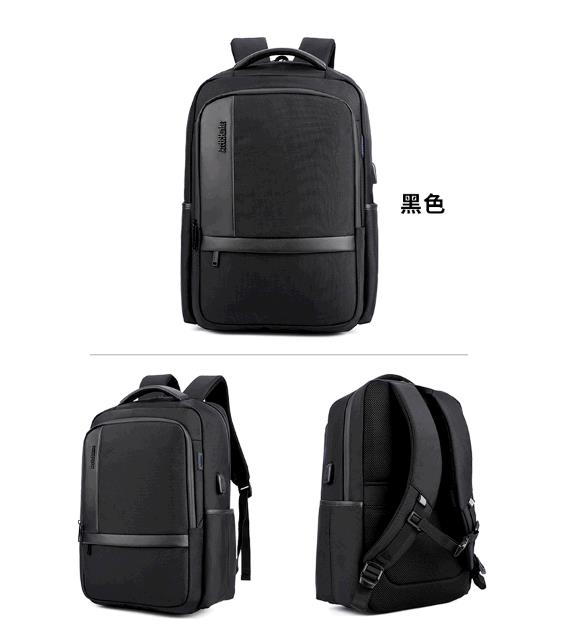 New Men's Nylon Business Computer backpack USB Charged Shoulder Bag Outdoor School Bag backpack